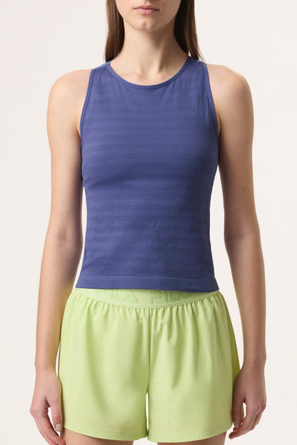 Skipper Blue Center Court Seamless Tank - Skipper Blue