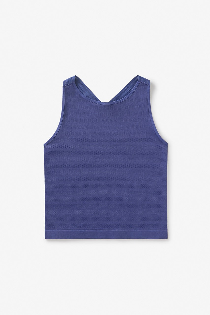 Skipper Blue Center Court Seamless Tank - Skipper Blue