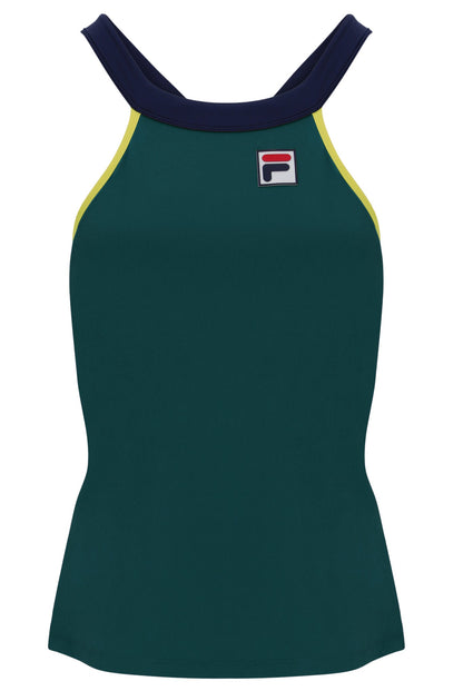 Deep Teal Heritage Halter Tank Top - Deep Teal
