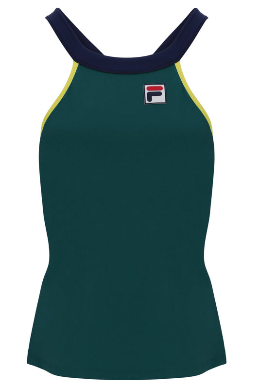 Deep Teal Heritage Halter Tank Top - Deep Teal