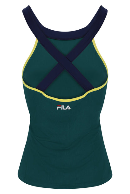 Deep Teal Heritage Halter Tank Top - Deep Teal
