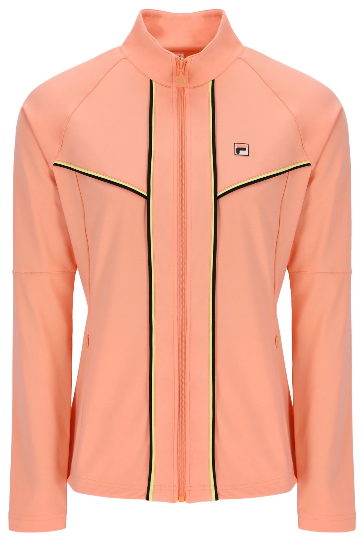Sunset Backspin Tennis Track Top - Peach Pink