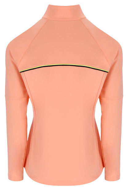 Sunset Backspin Tennis Track Top - Peach Pink