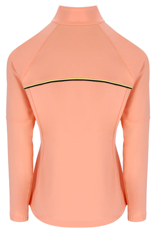 Sunset Backspin Tennis Track Top - Peach Pink