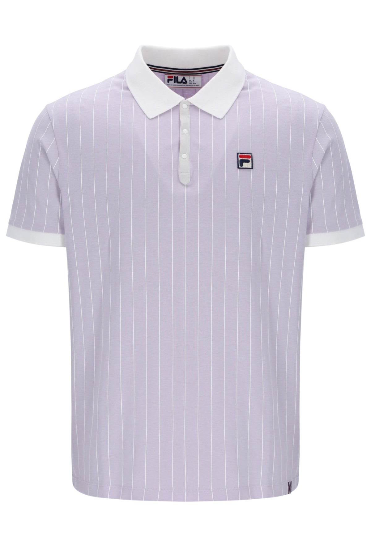 Misty Lilac BB1 Classic Vintage Striped Polo - Misty Lilac
