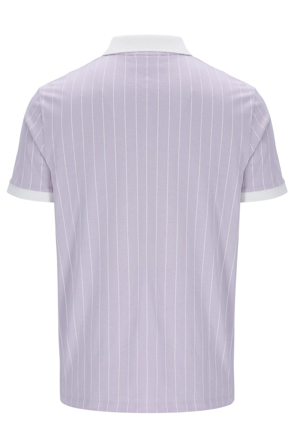 Misty Lilac BB1 Classic Vintage Striped Polo - Misty Lilac