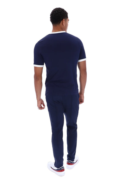 Marconi Essential Ringer T-Shirt - Bold Navy