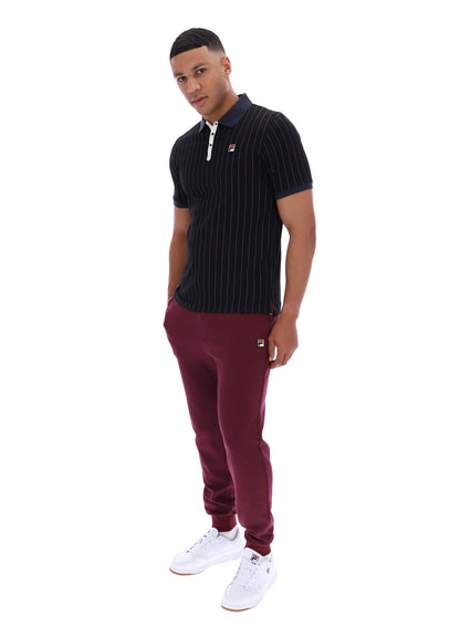 Black BB1 Classic Vintage Striped Polo - Black