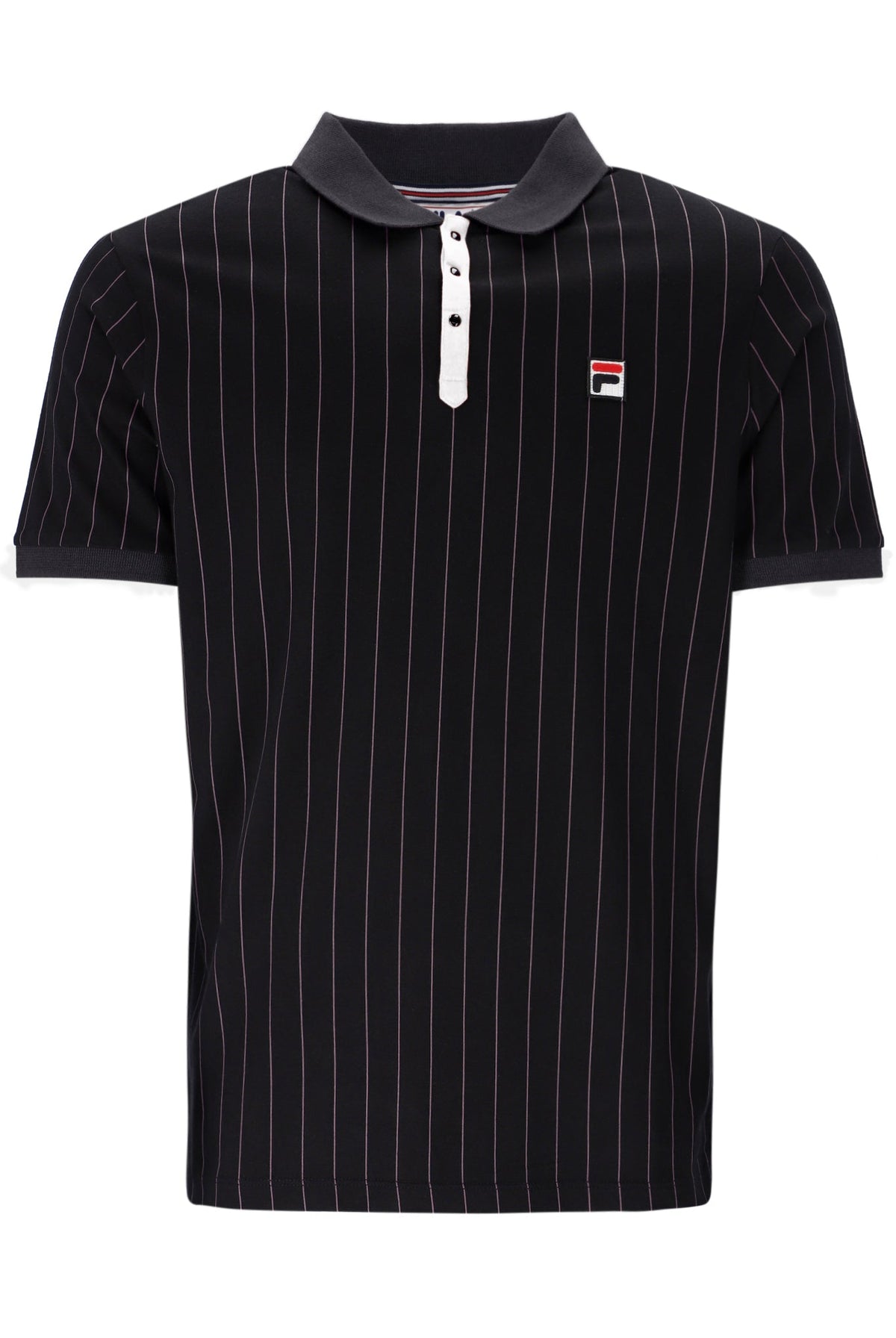 Black BB1 Classic Vintage Striped Polo - Black