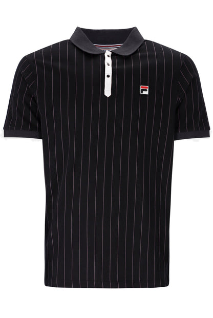 Black BB1 Classic Vintage Striped Polo - Black