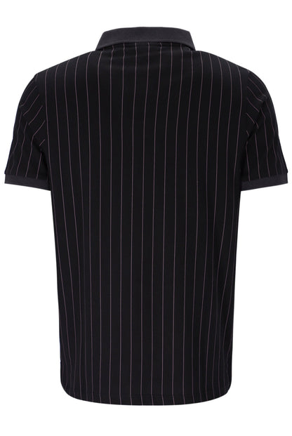 Black BB1 Classic Vintage Striped Polo - Black