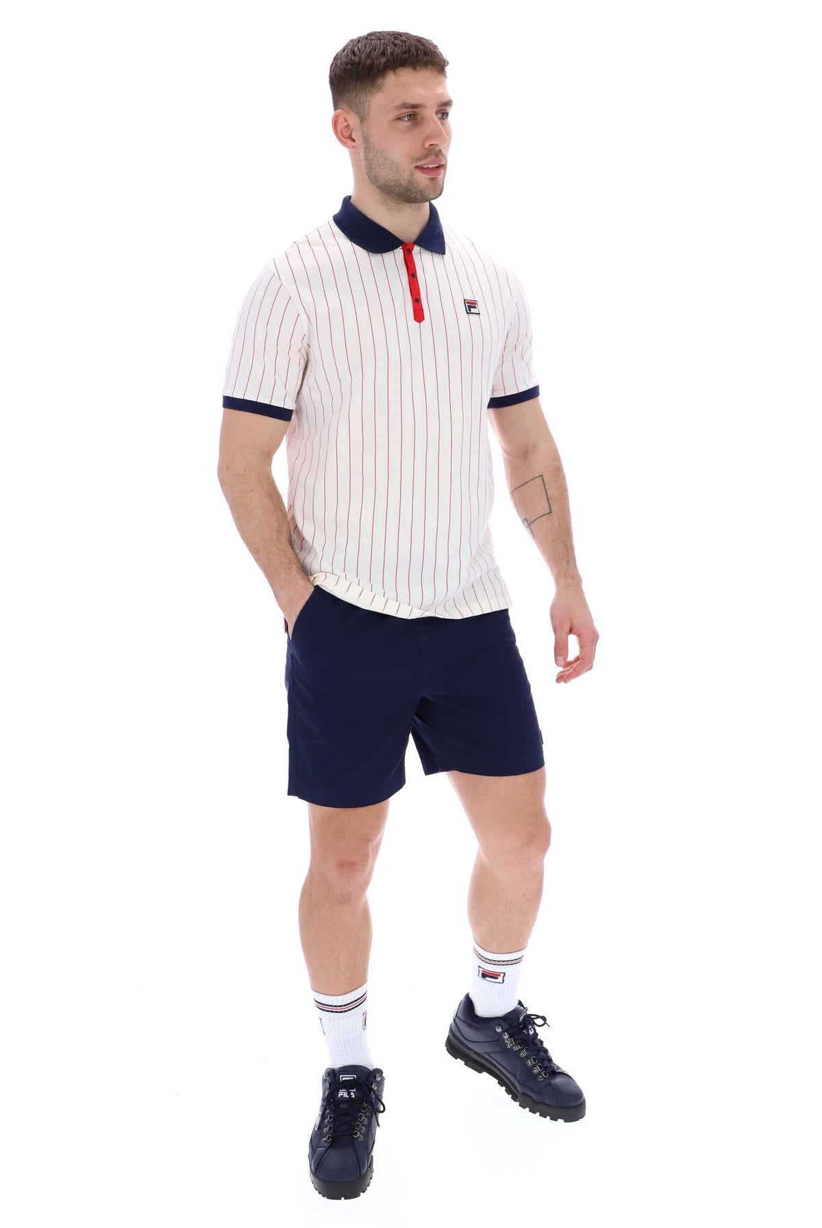 Gardenia BB1 Classic Vintage Striped Polo - Gardenia