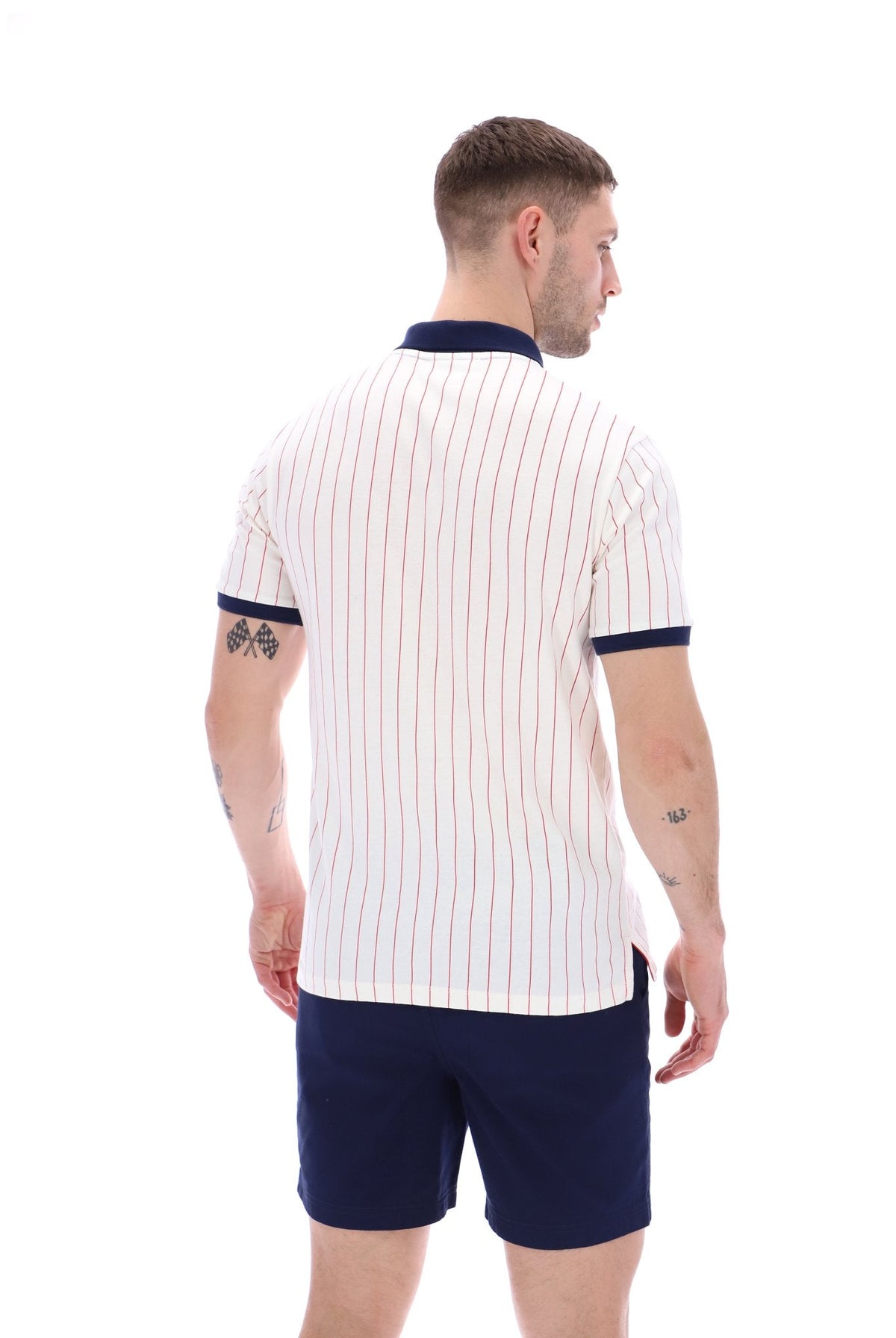 Gardenia BB1 Classic Vintage Striped Polo - Gardenia