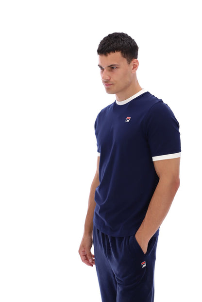 Fila Navy Marconi Essential Ringer T-Shirt - Fila Navy