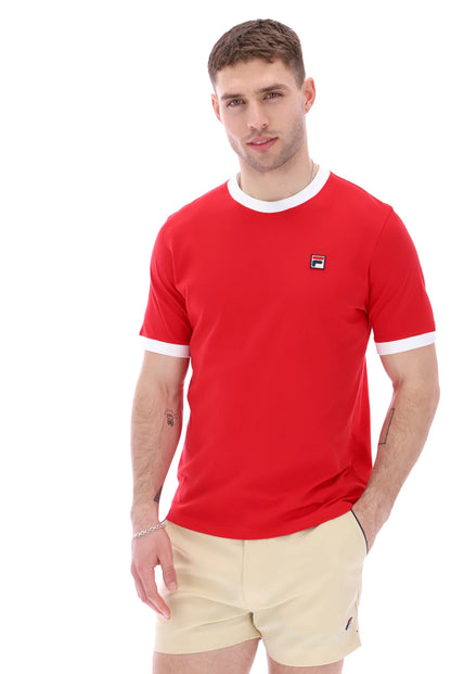 Chinese Red Marconi Essential Ringer T-Shirt - Chinese Red