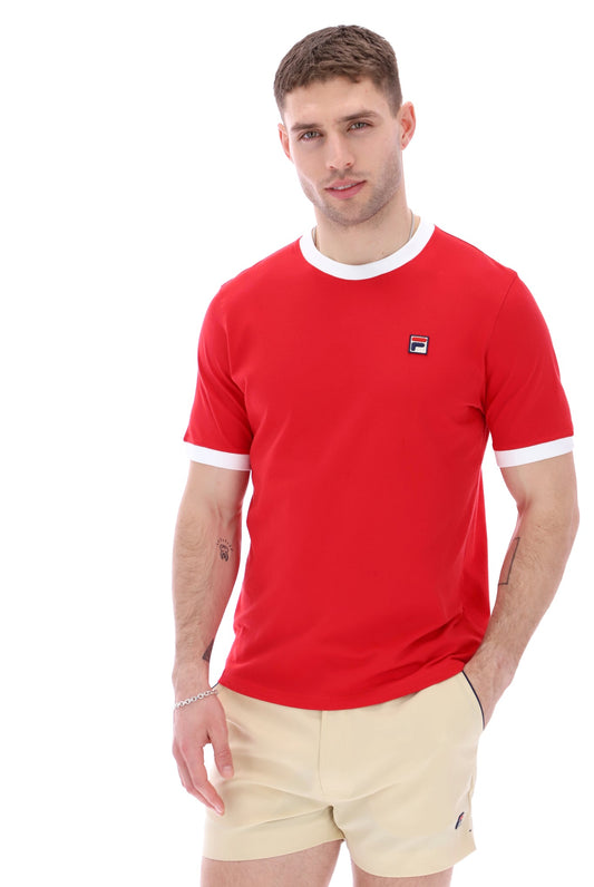 Chinese Red Marconi Essential Ringer T-Shirt - Chinese Red