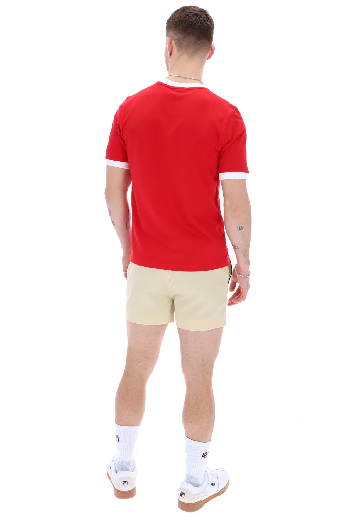 Chinese Red Marconi Essential Ringer T-Shirt - Chinese Red