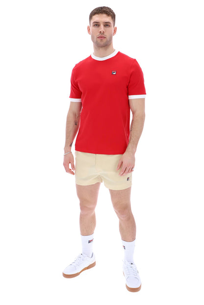 Chinese Red Marconi Essential Ringer T-Shirt - Chinese Red