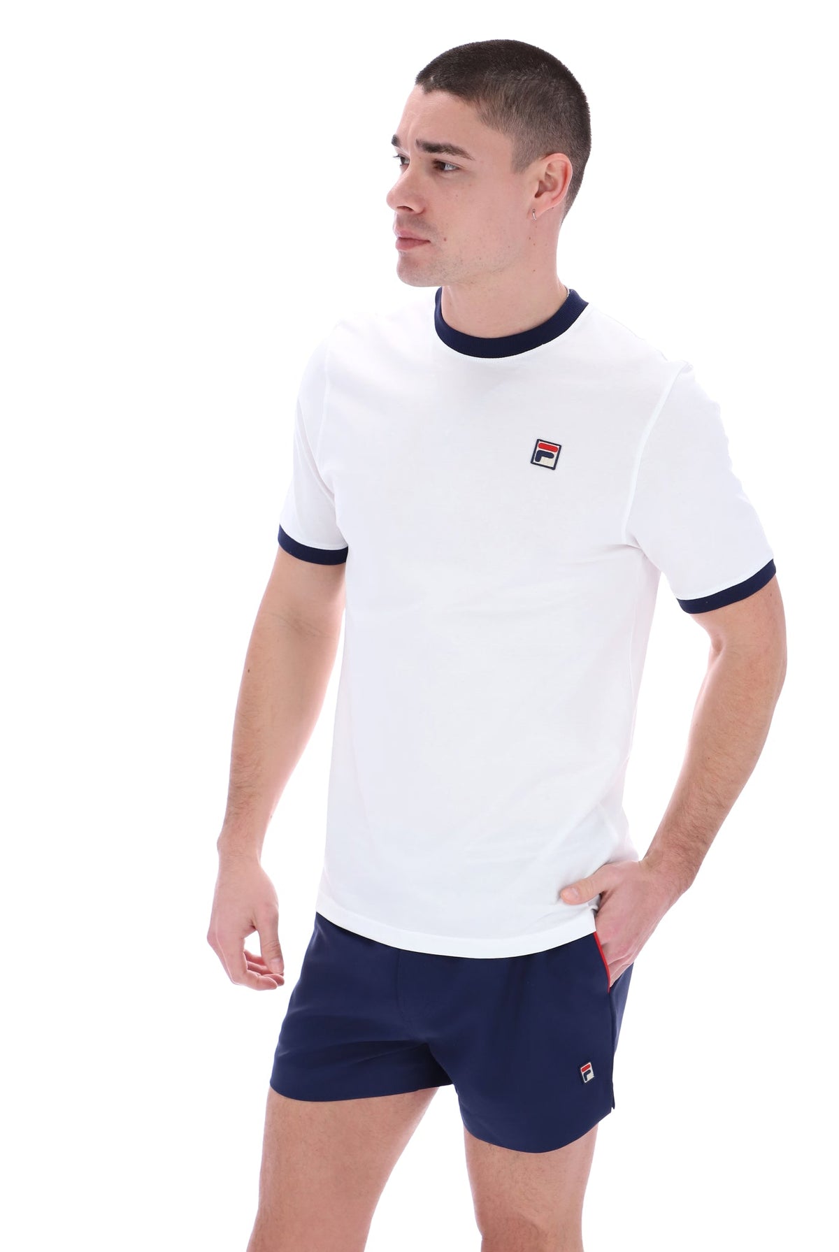 White Marconi Essential Ringer T-Shirt - White