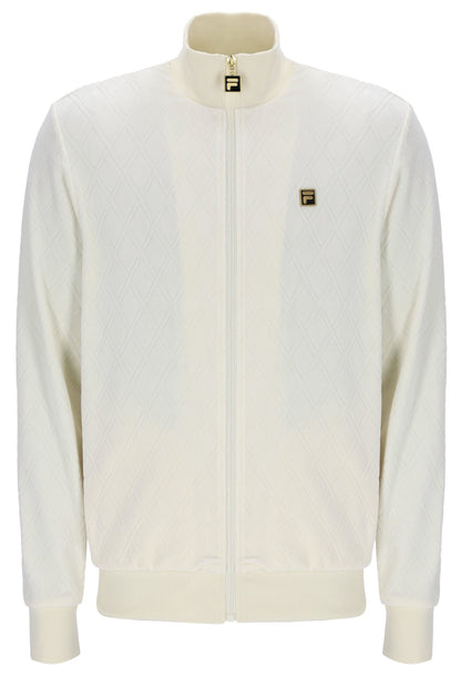 Coconut Milk Hanay Embossed Diamond Jacket - White