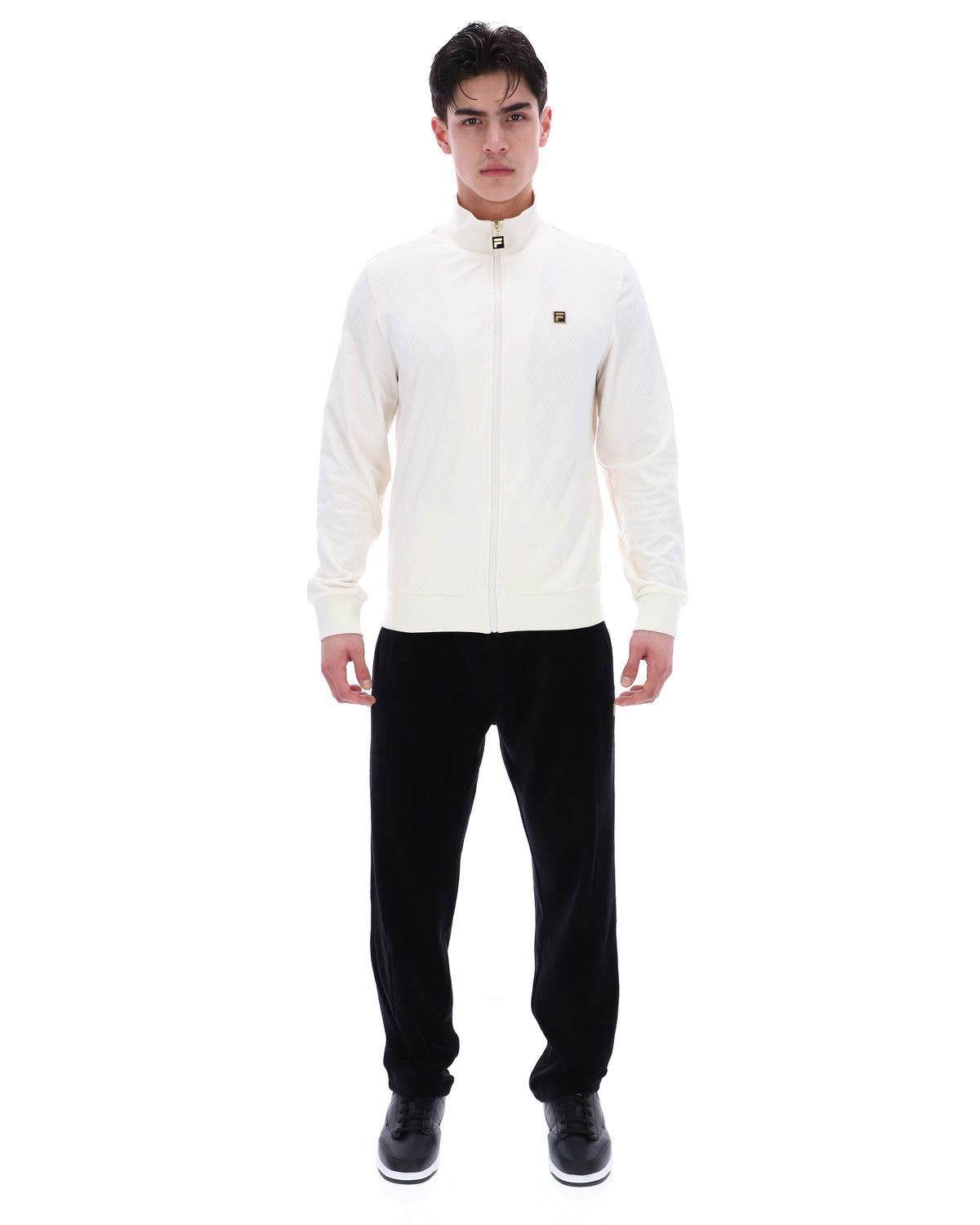 Coconut Milk Hanay Embossed Diamond Jacket - White