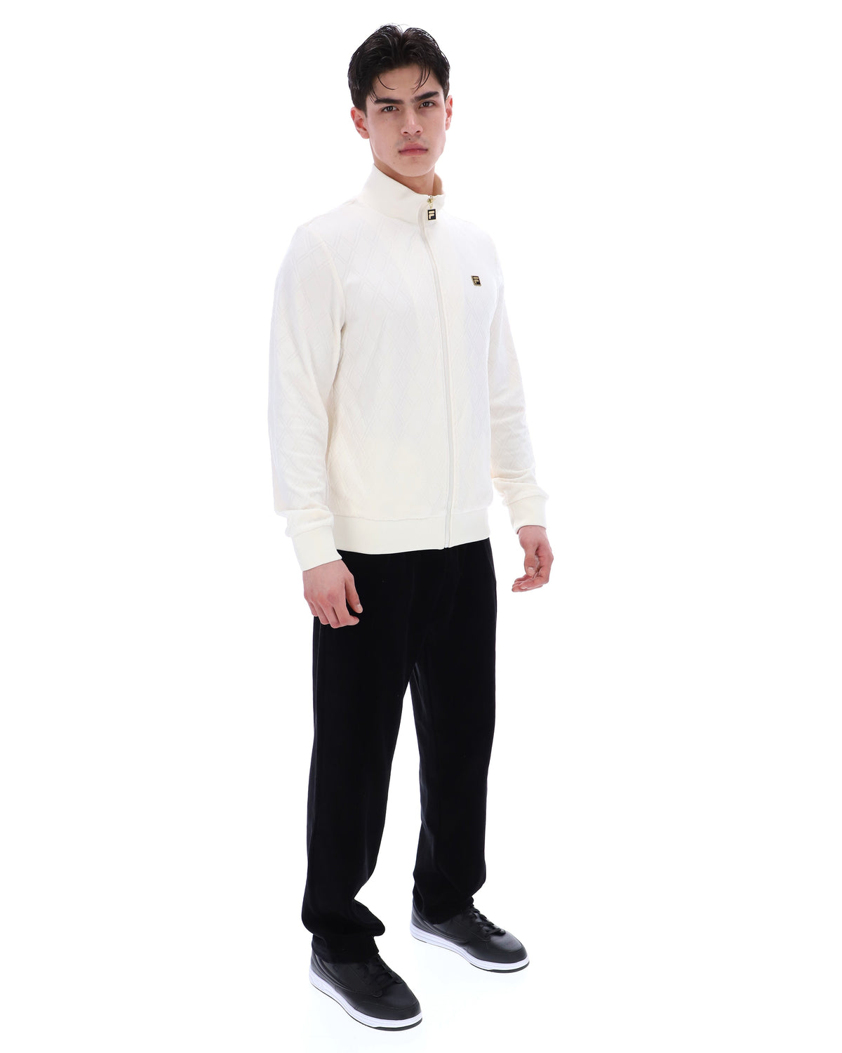 Coconut Milk Hanay Embossed Diamond Jacket - White