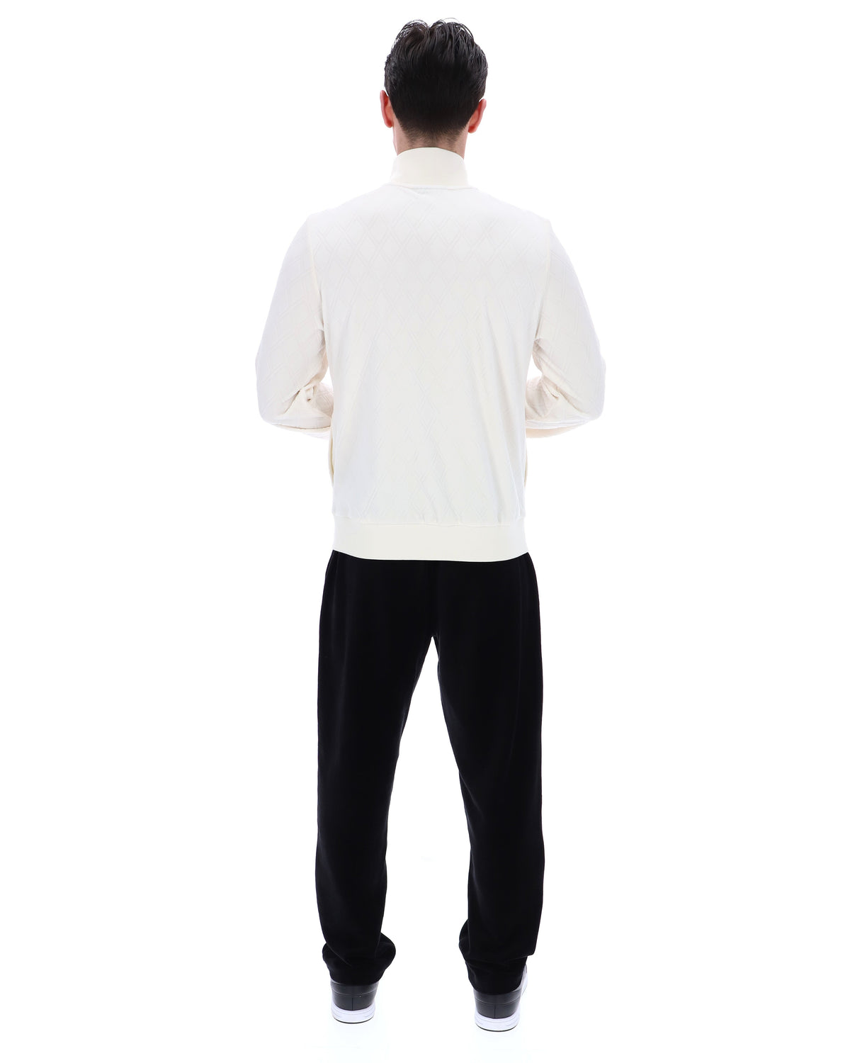 Coconut Milk Hanay Embossed Diamond Jacket - White
