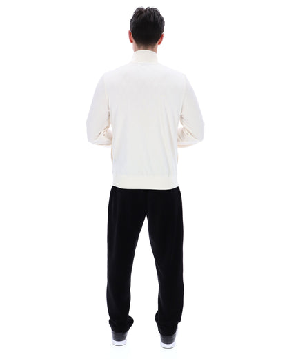 Coconut Milk Hanay Embossed Diamond Jacket - White