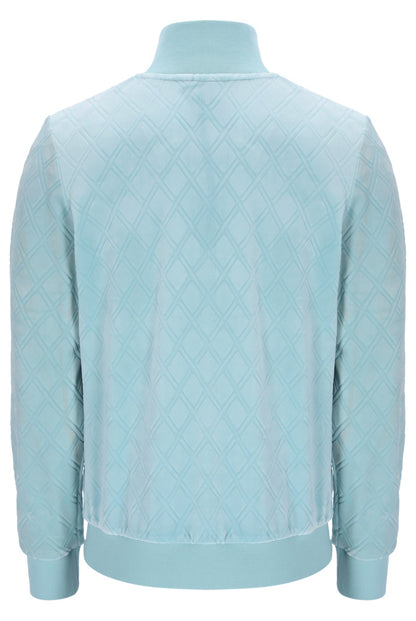 Sterling Blue Hanay Embossed Diamond Jacket - Baby Blue