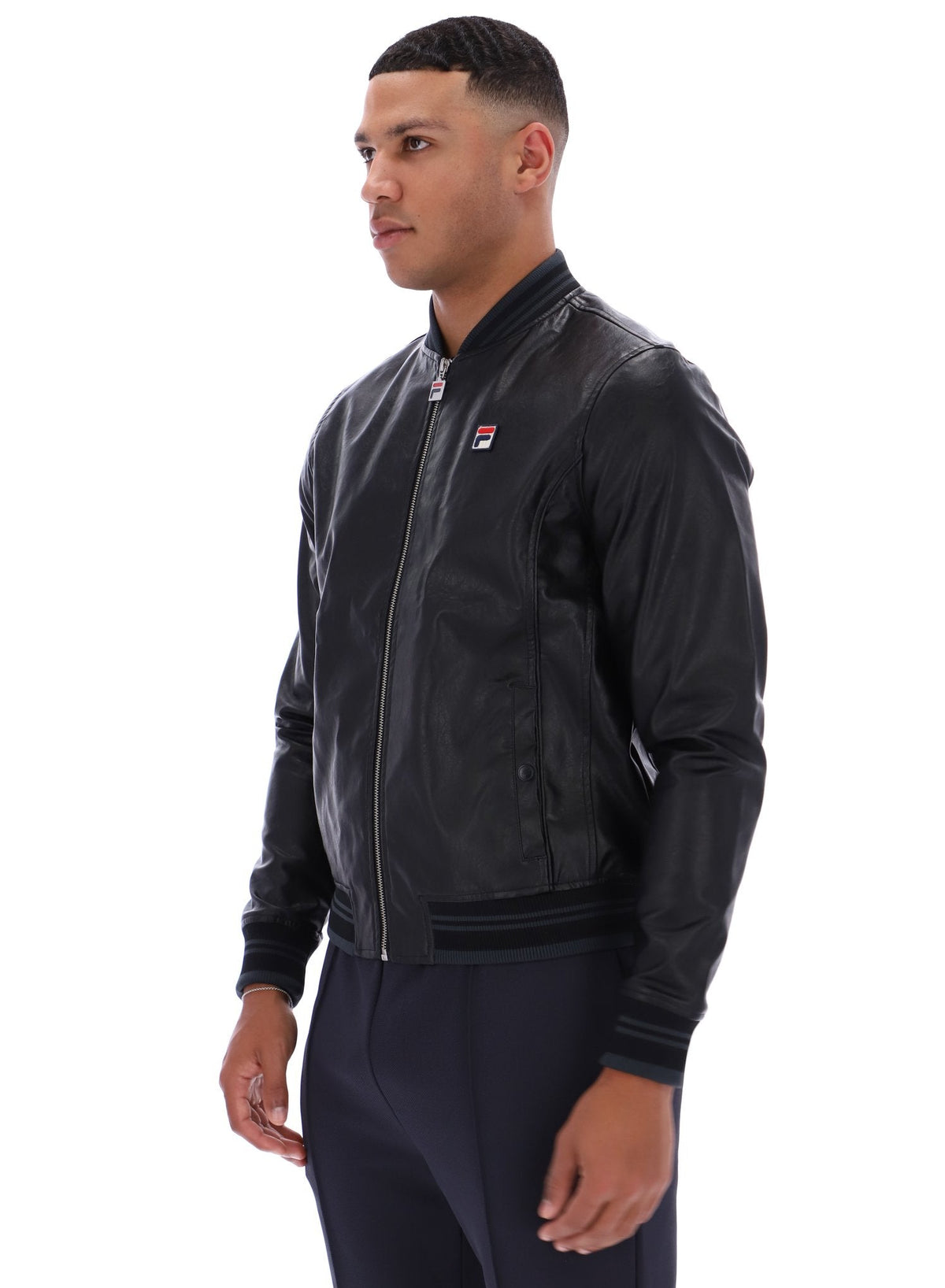 Black Malyk Archive Influence Faux Leather Jacket - Black