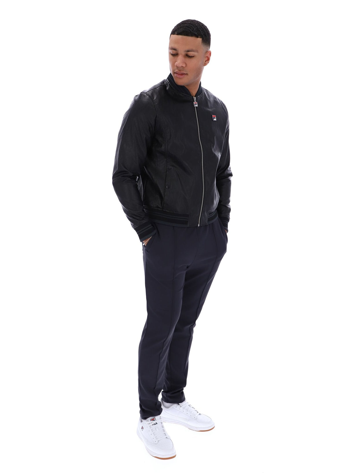 Black Malyk Archive Influence Faux Leather Jacket - Black