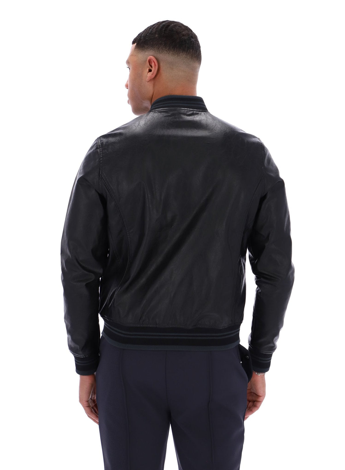 Black Malyk Archive Influence Faux Leather Jacket - Black