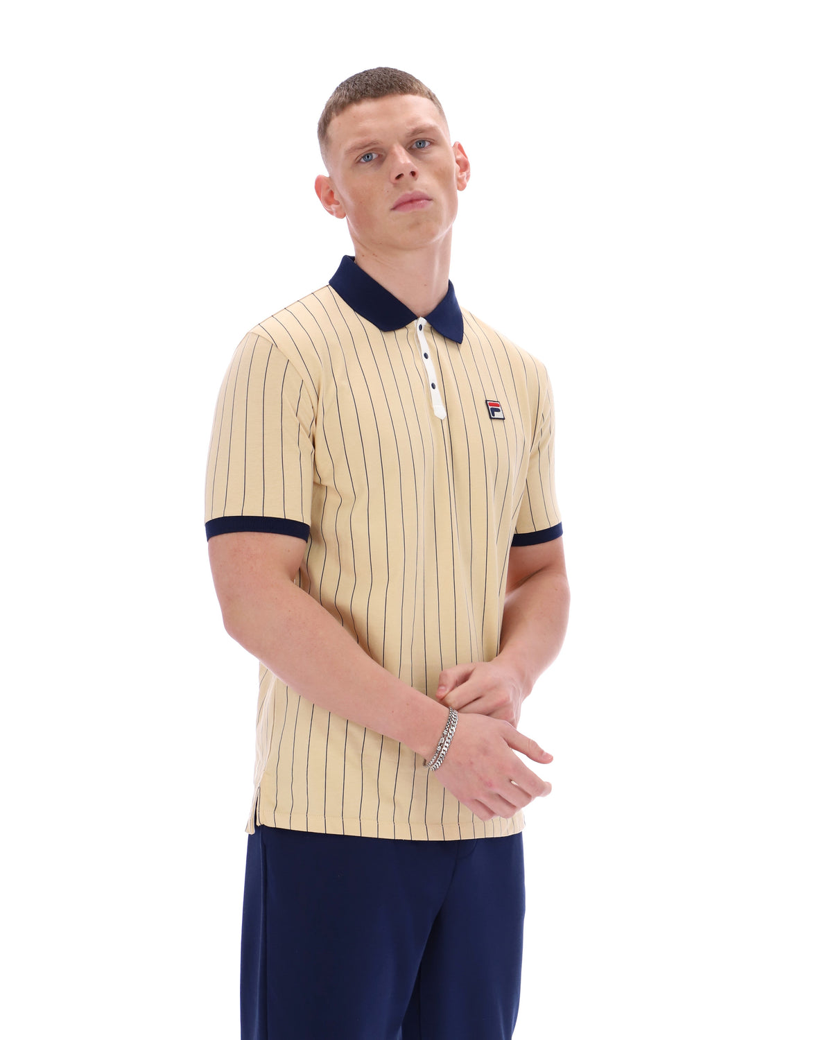 Classic Beige BB1 Classic Vintage Striped Polo - Cambridge Cream