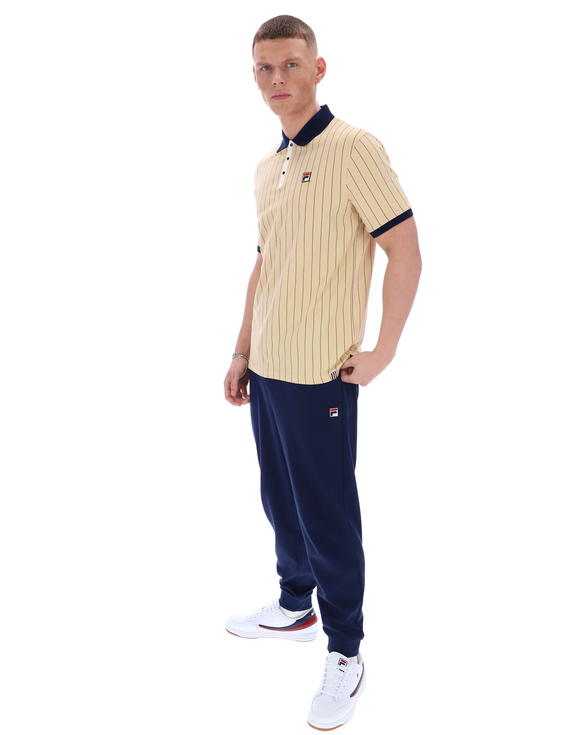 Classic Beige BB1 Classic Vintage Striped Polo - Cambridge Cream