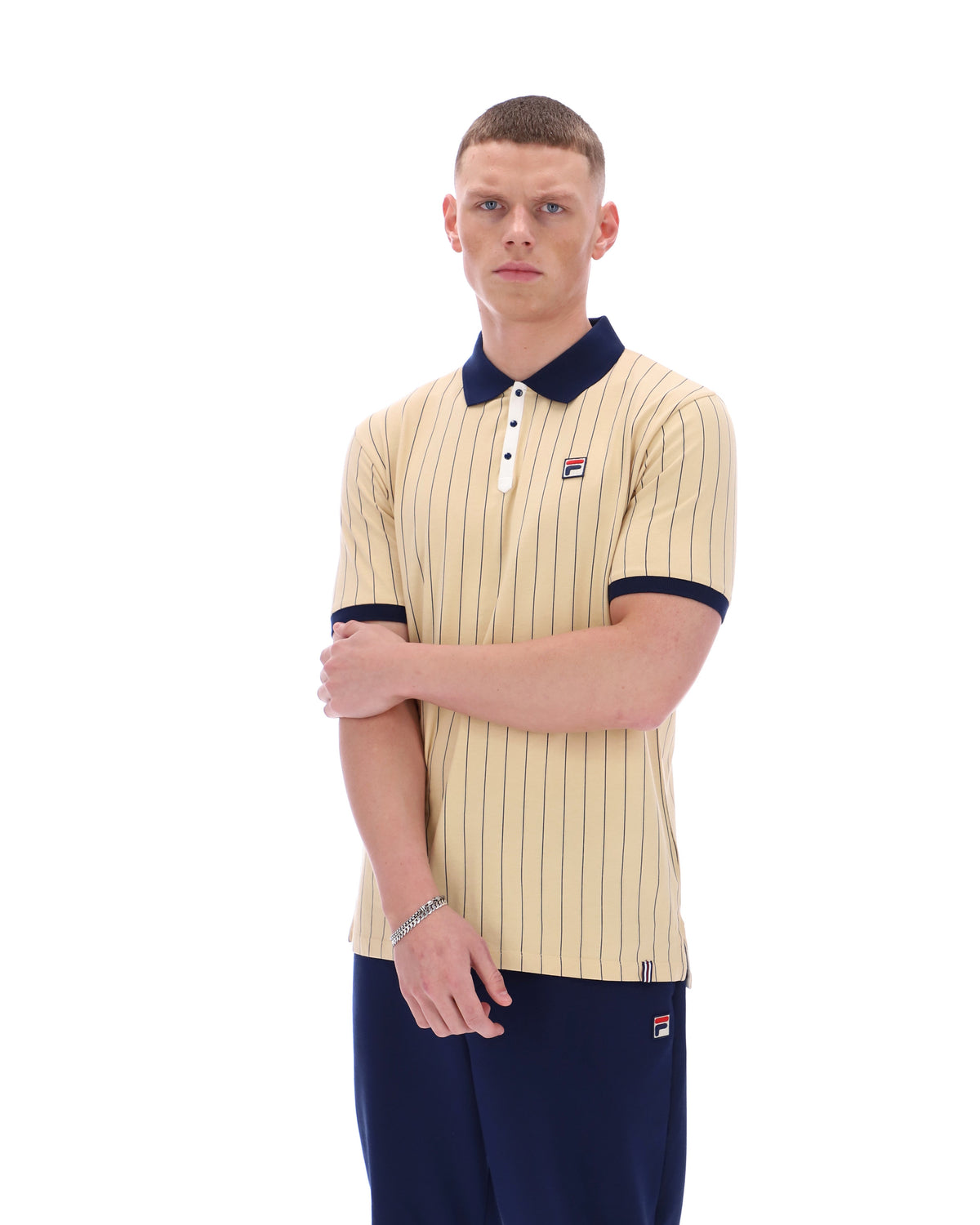 Classic Beige BB1 Classic Vintage Striped Polo - Cambridge Cream