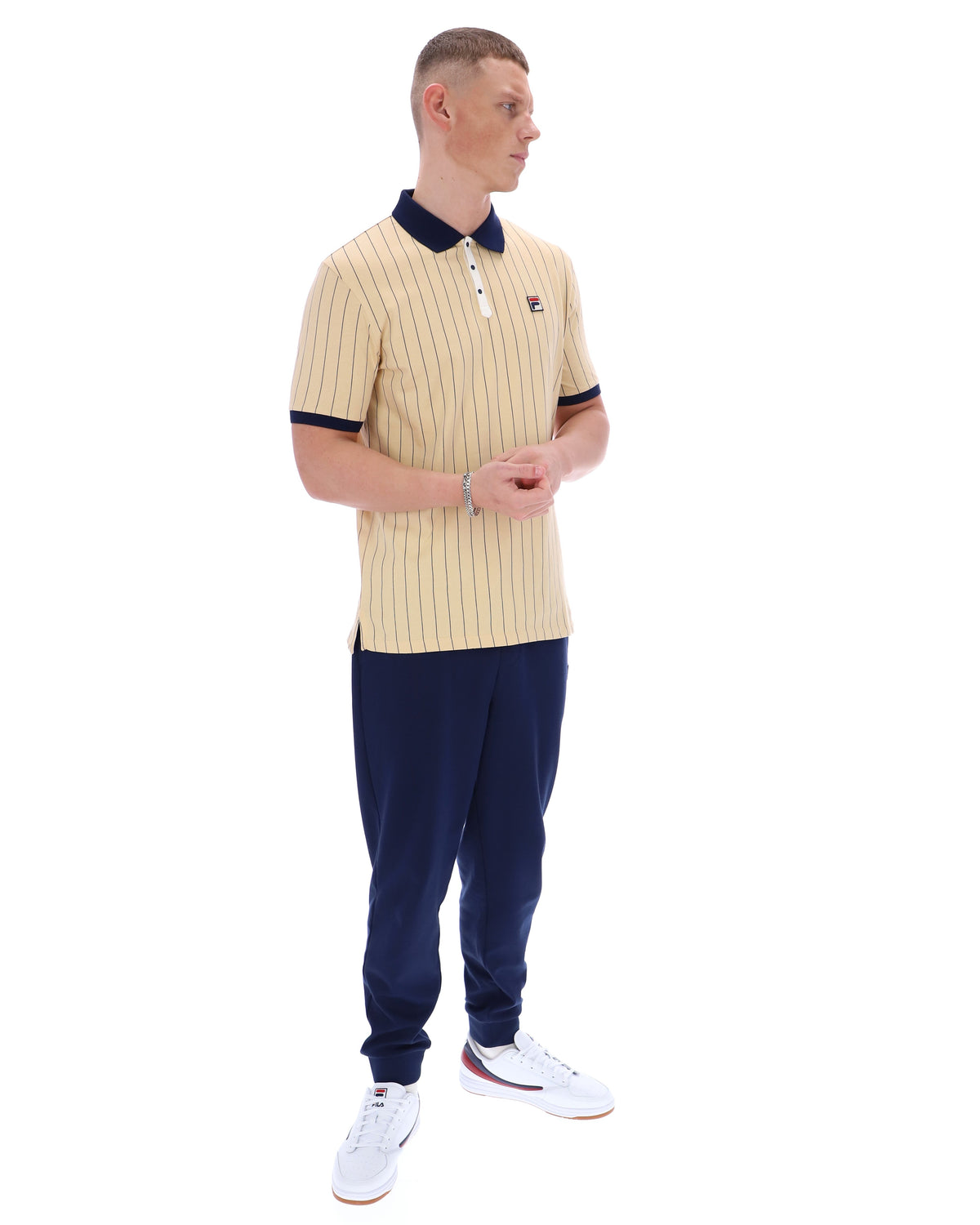 Classic Beige BB1 Classic Vintage Striped Polo - Cambridge Cream