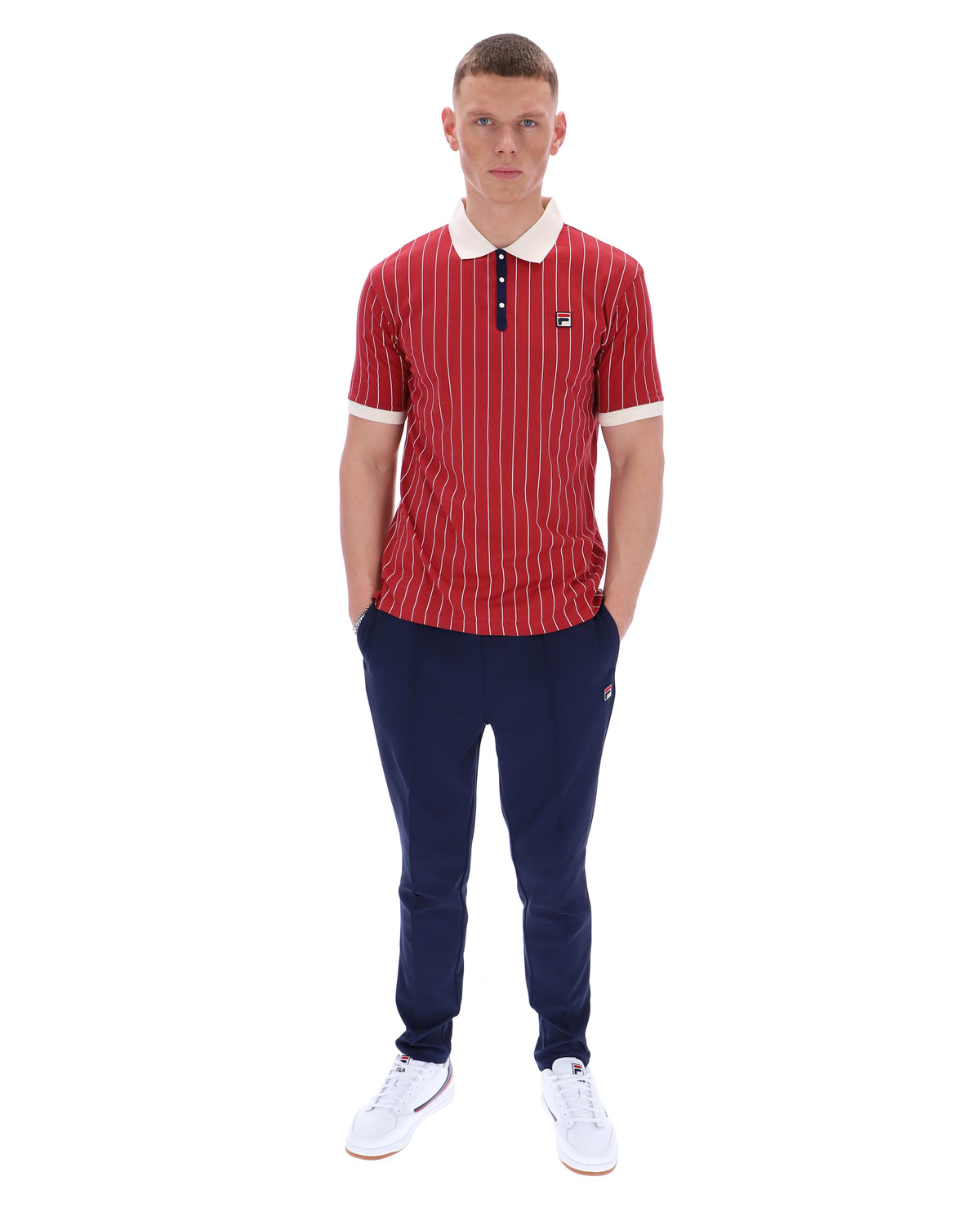 Garnet BB1 Classic Vintage Striped Polo - Lebanese Red