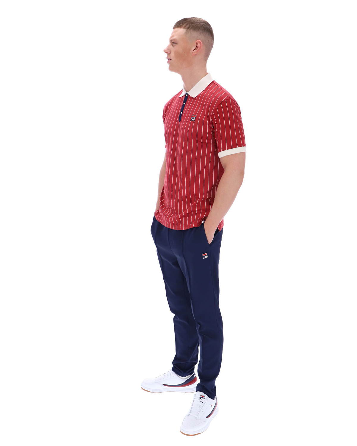 Garnet BB1 Classic Vintage Striped Polo - Lebanese Red