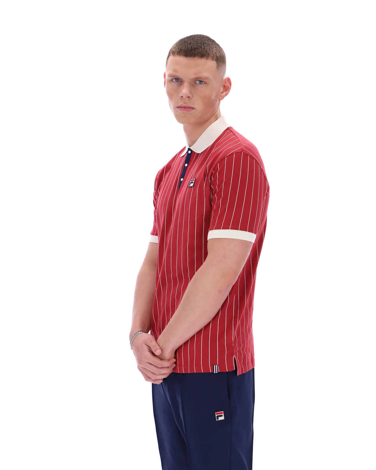 Garnet BB1 Classic Vintage Striped Polo - Lebanese Red