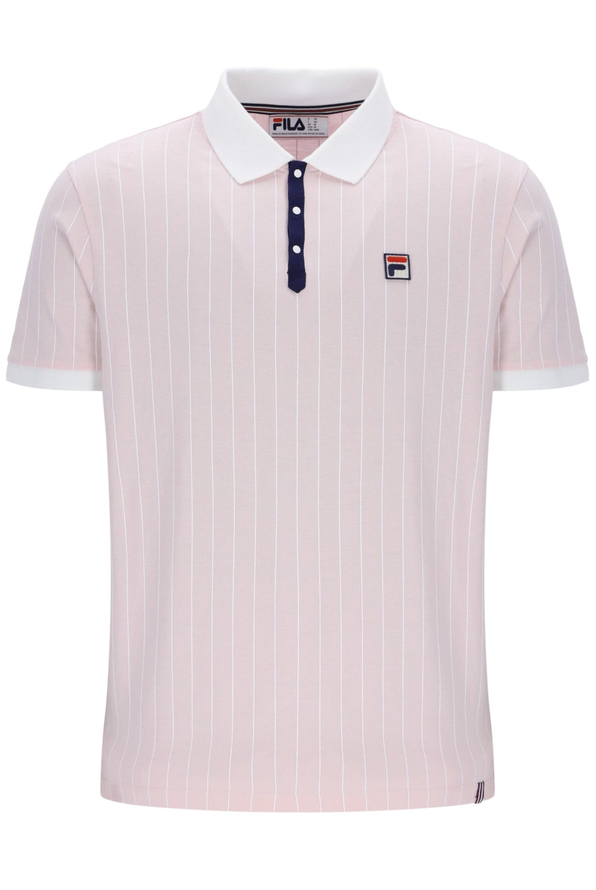 Pale Pink BB1 Classic Vintage Striped Polo - Light Baby Pink