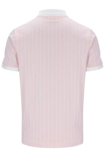 Pale Pink BB1 Classic Vintage Striped Polo - Light Baby Pink