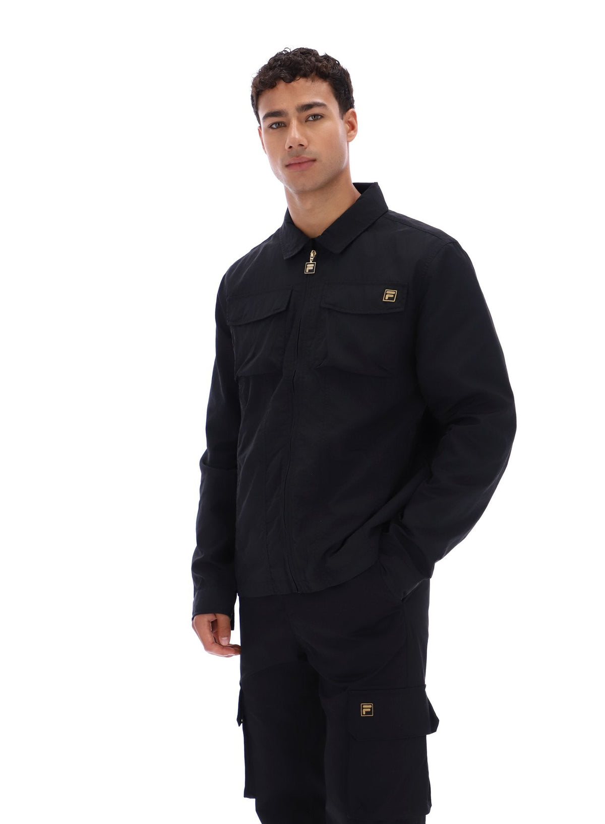 Black Kasa Zip-Through Overshirt - Black
