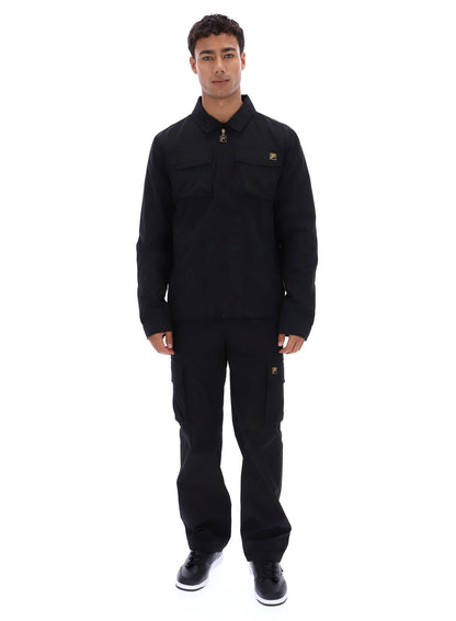 Black Kasa Zip-Through Overshirt - Black