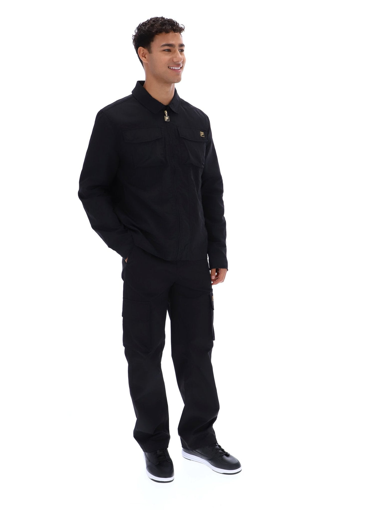 Black Kasa Zip-Through Overshirt - Black
