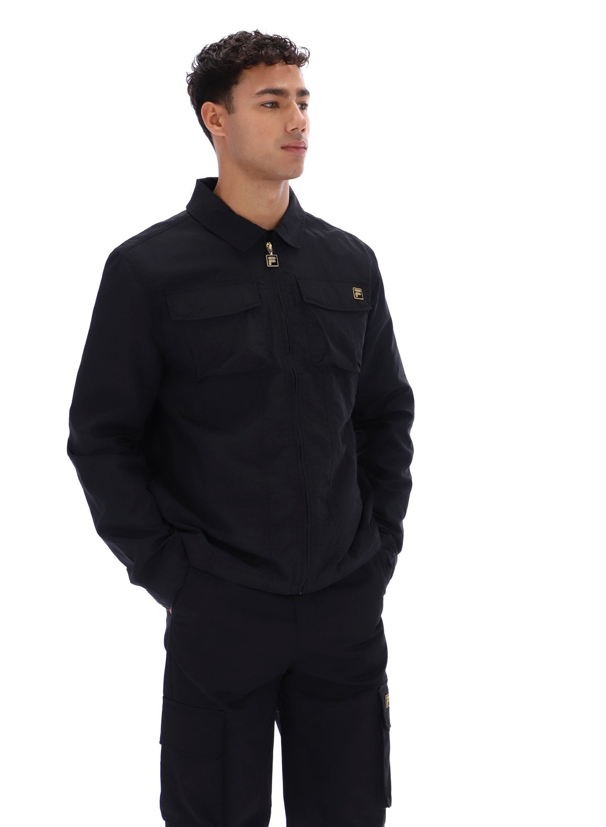 Black Kasa Zip-Through Overshirt - Black