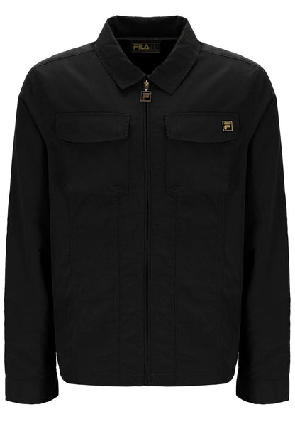 Black Kasa Zip-Through Overshirt - Black