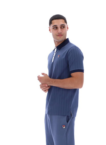 Vintage Indigo BB1 Classic Vintage Striped Polo - Vintage Indigo
