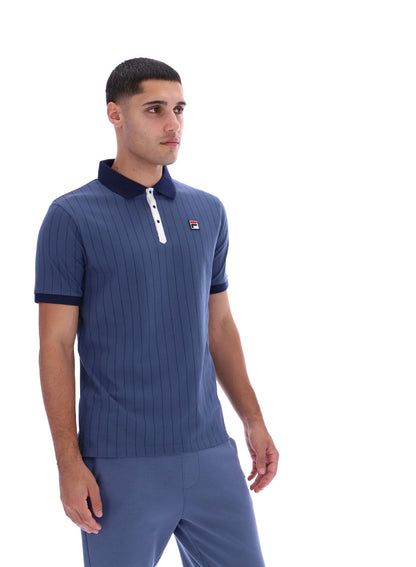 Vintage Indigo BB1 Classic Vintage Striped Polo - Vintage Indigo