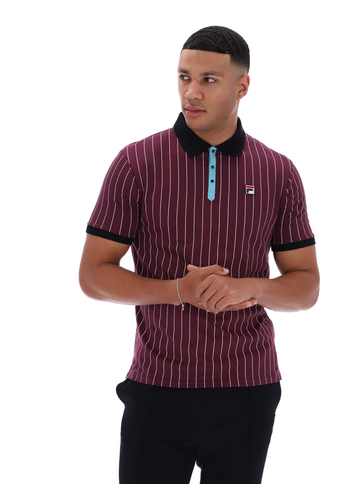 Fig BB1 Classic Vintage Striped Polo - Fig