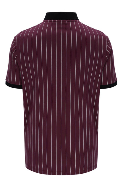 Fig BB1 Classic Vintage Striped Polo - Fig